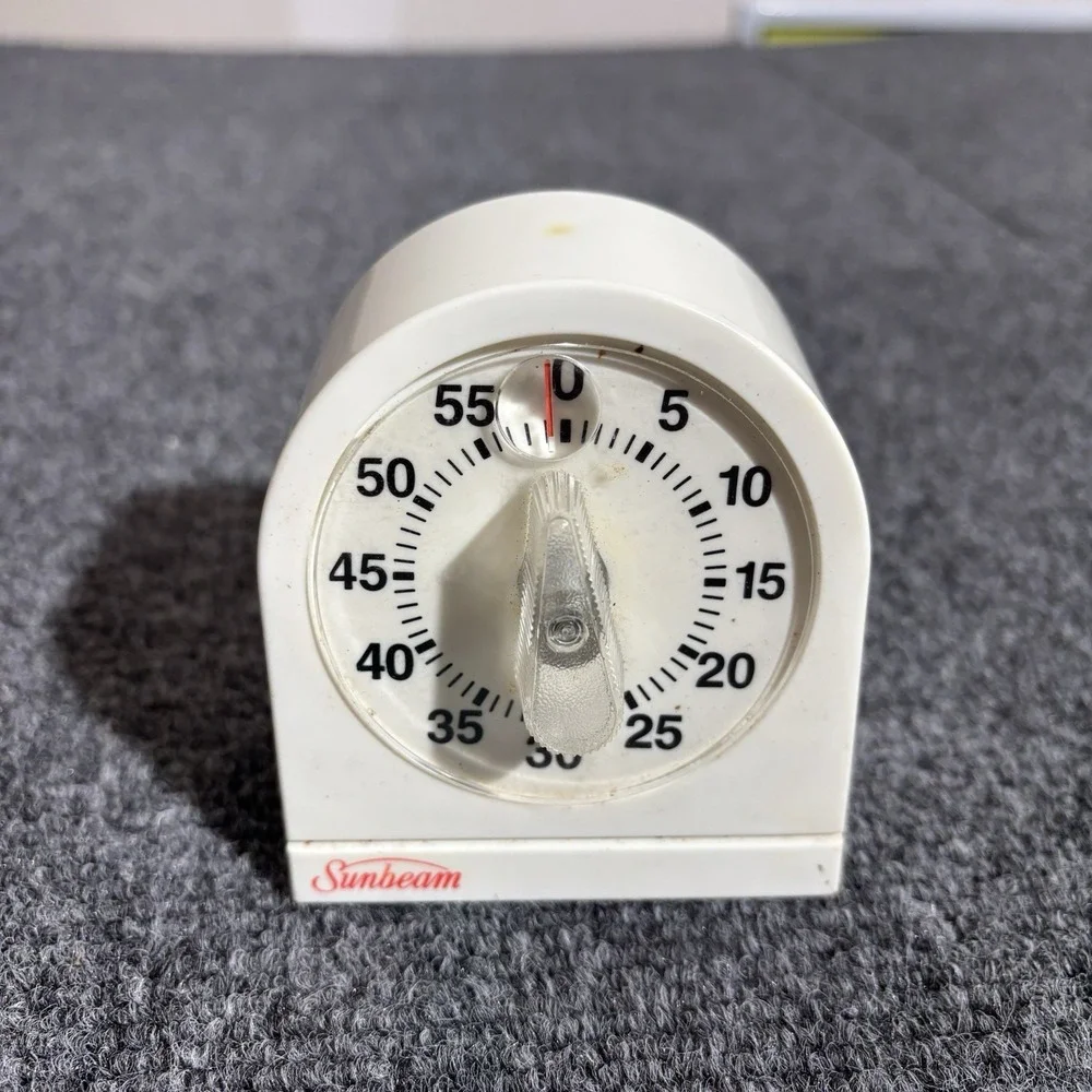 Sunbeam Mechanical Timer Kitchen Cooking Vintage Made In USA 60 Minutes Works